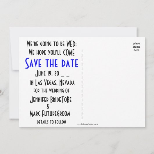 Save The Date Las Vegas Mariages Sauvez la date (Dos)
