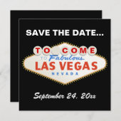 Save The Date Las Vegas signe mariage moderne Enregistrer la dat (Devant / Derrière)