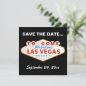 Save The Date Las Vegas signe mariage moderne Enregistrer la dat (Debout devant)