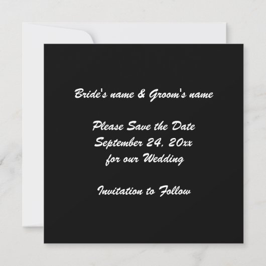 Save The Date Las Vegas signe mariage moderne Enregistrer la dat (Dos)