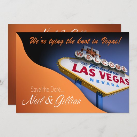 Save The Date Las Vegas sur mesure de Gillian Sauvez la date (Devant / Derrière)