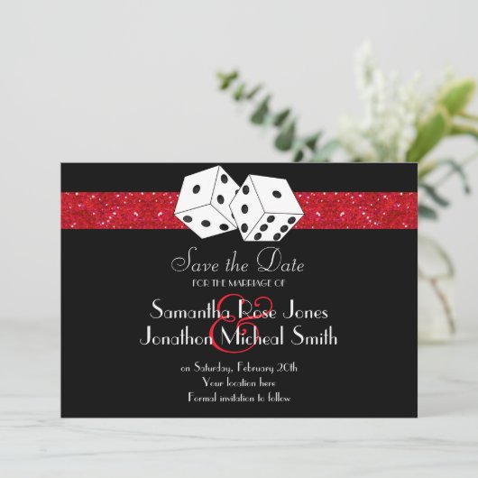 Save The Date Las Vegas Thème Enregistrer la date Parties scinti (Debout devant)