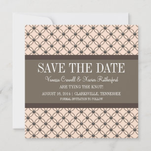 Save The Date Lattice design Linen Enregistrer l'Invitation date