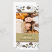 Save The Date L'Automne Laisse Des Fissures Enregistrer La Date (Devant / Derrière)