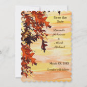 Save The Date L'automne laisse la couleur tourbillon Enregistrer (Devant)