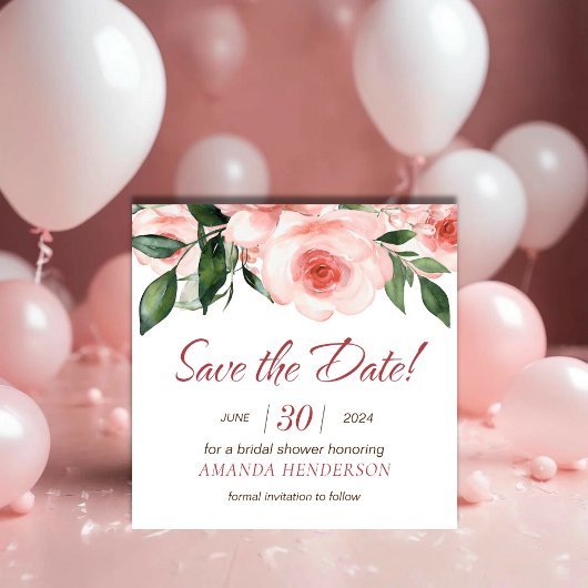 Save The Date Lavage à l'eau Rose Florale Rose Fard à Joues Ente