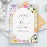 Save The Date Lavande Jaune Printemps Été Jardin Fleuri Photo<br><div class="desc">Surprenez vos amis et votre famille avec ces élégantes invitations Save the Date,  avec de jolies aquarelles florales,  cadre & photo personnalisée et texte de votre choix. Ajoutez facilement vos détails en cliquant sur l'option "personnaliser".</div>