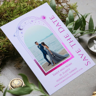 Save The Date Lavande Mystique Rose Sun Moon Star Espace Économi