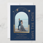 Save The Date Lavande Mystique rose Sun Moon Star Space Mariage (Devant)