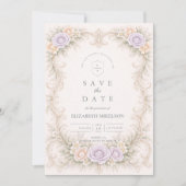 Save The Date Lavande Rouge Baroque Quinceañera (Devant)