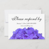 Save The Date Lavande violet Hydrangeas violet Fleurs RSVP (Devant)