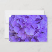 Save The Date Lavande violet Hydrangeas violet Fleurs RSVP (Dos)