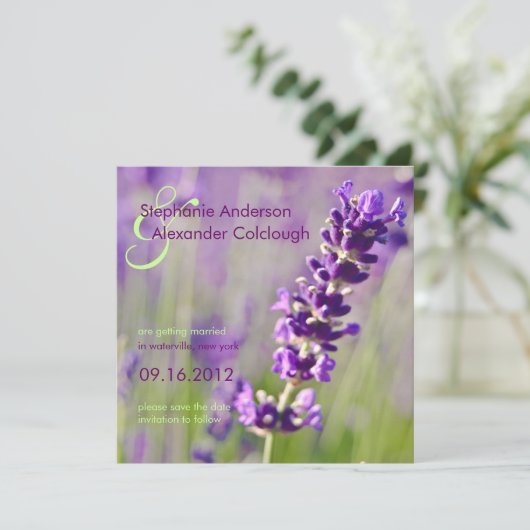 Save The Date Lavendar ・ Enregistrer l'annonce de la date (Debout devant)