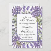 Save The Date Lavender Blossom Garden Wedding (Devant)