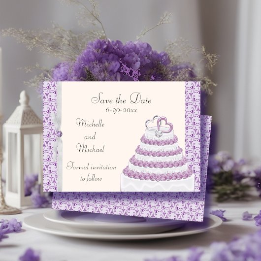 Save The Date Lavender Florentine Enregistrer la date