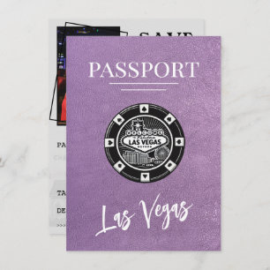 Save The Date Lavender Las Vegas Passeport Enregistrer La Date