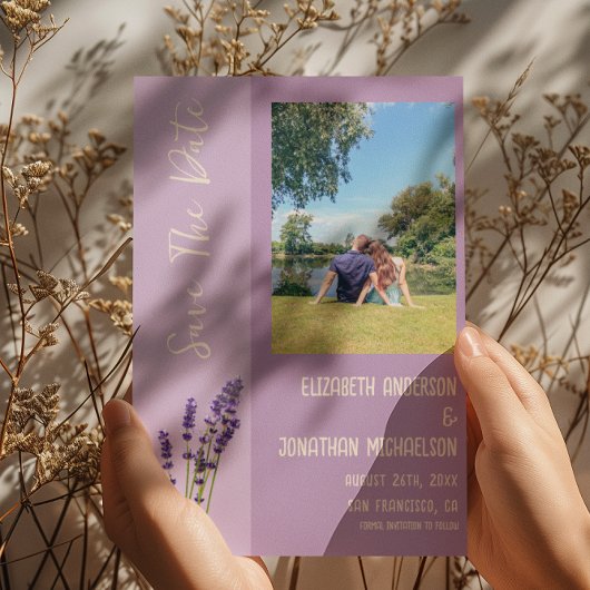 Save The Date Lavender Love Mariage