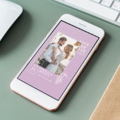 Save The Date Lavender Modern Photo Wedding Enregistrer La Date