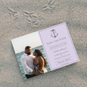 Save The Date Lavender Nautical Monogramme Photo Enregistrer la 