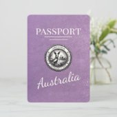 Save The Date Lavender Purple Australia Passeport Enregistrer La (Debout devant)