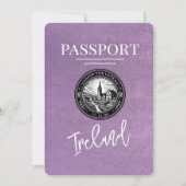 Save The Date Lavender Purple Ireland Passeport Enregistrer La D (Devant)