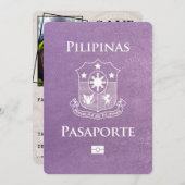 Save The Date Lavender Purple Philippines Passeport Enregistrer (Devant / Derrière)