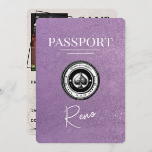 Save The Date Lavender Purple Reno Passeport Enregistrer La Date