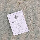 Save The Date Lavender Starfish Monogramme Photo