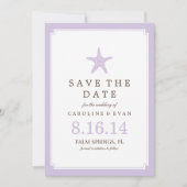 Save The Date Lavender Starfish Wedding Enregistrer la date (Devant)