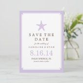 Save The Date Lavender Starfish Wedding Enregistrer la date (Debout devant)