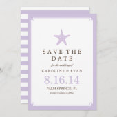 Save The Date Lavender Starfish Wedding Enregistrer la date (Devant / Derrière)