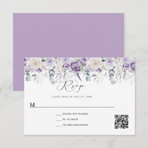 Save The Date Lavender White Peonies Rose Floral