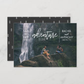 Save The Date L'aventure commence | Mariage Enregistrer la photo (Devant / Derrière)