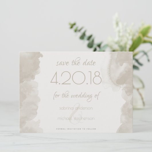 Save The Date Laver à l'aquarelle dans le champignon par Barefoo (Debout devant)