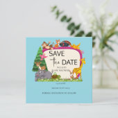Save The Date Le baby shower de verdure animal de Cute Safari (Debout devant)