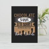 Save The Date Le chocolat dit désolé beaucoup mieux que des mots (Debout devant)