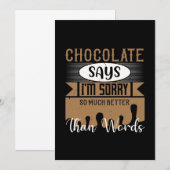 Save The Date Le chocolat dit désolé beaucoup mieux que des mots (Devant / Derrière)