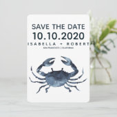 Save The Date Le crabe bleu | Mariage Enregistrer la date (Debout devant)