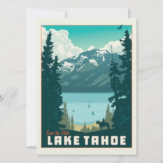 Save The Date Le lac Tahoe | Enregistrer la date - Photo (Devant)