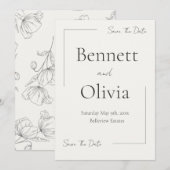 Save The Date Le Mariage De Saison Douce Enregistrer La Date (Devant / Derrière)