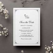 Save The Date Le Mariage noir et blanc élégant