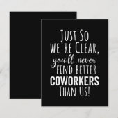 SAVE THE DATE LE MEILLEUR CADEAU POUR QUITTER LES COWORKERS (Devant / Derrière)