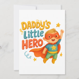 Save The Date Le petit héros de papa - Design de dessin animé su