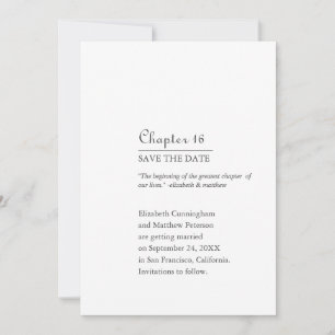Save The Date Le plus grand chapitre de nos vies   Format de liv