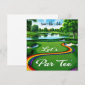 Save The Date Le tournoi de golf Pride pour Golfer (Devant / Derrière)