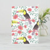 Save The Date Lecteur de fleurs | Oiseau Toucan Et Fleurs (Debout devant)