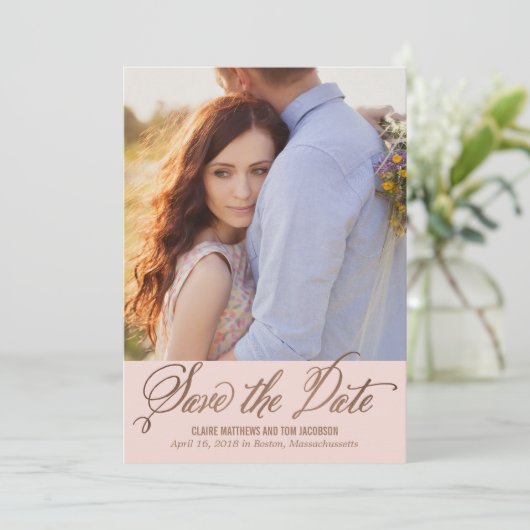 Save The Date Légende moderne COULEUR MODIFIABLE Enregistrer la (Debout devant)