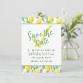 Save The Date Lemon Summer Garden Fresh Chic Botanique Mariage (Debout devant)