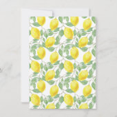 Save The Date Lemon Summer Garden Fresh Chic Botanique Mariage (Dos)