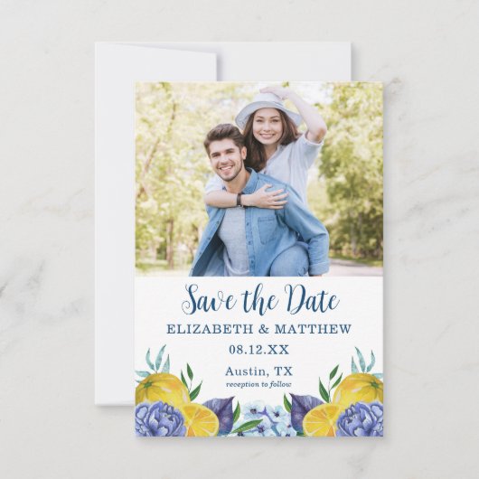 Save The Date Lemon Summer Wedding (Devant)
